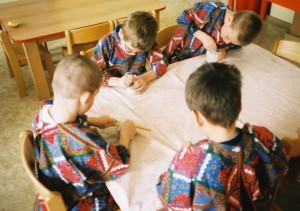 Soustředění při sochaření